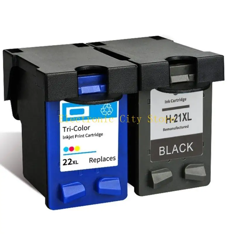 21 22 21xl 22xl أسود ، خراطيش حبر ثلاثي الألوان يعمل مع Deskjet F2180 F2280 F4180 F2200 F380 380 Printer Hu8d