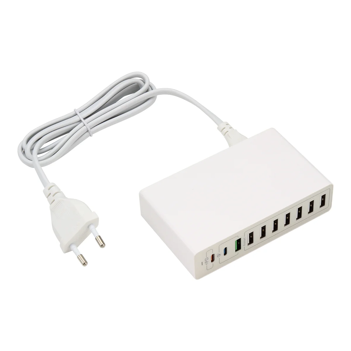 Stasiun Pengisi Daya USB SUPER HOT 65W 10Port Pengisi Daya Cepat USB Desktop Colokan EU