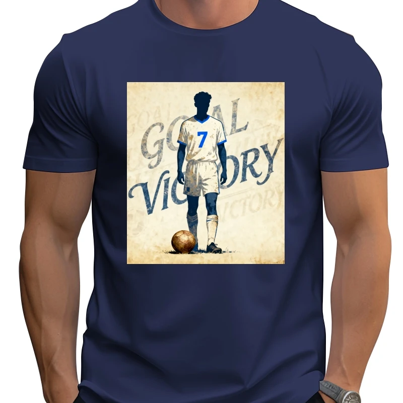 

Cartoon Street soccer ball classic t-shirt quality cotton feel Fun Hip Hop Loose large size 100% Cotton Top