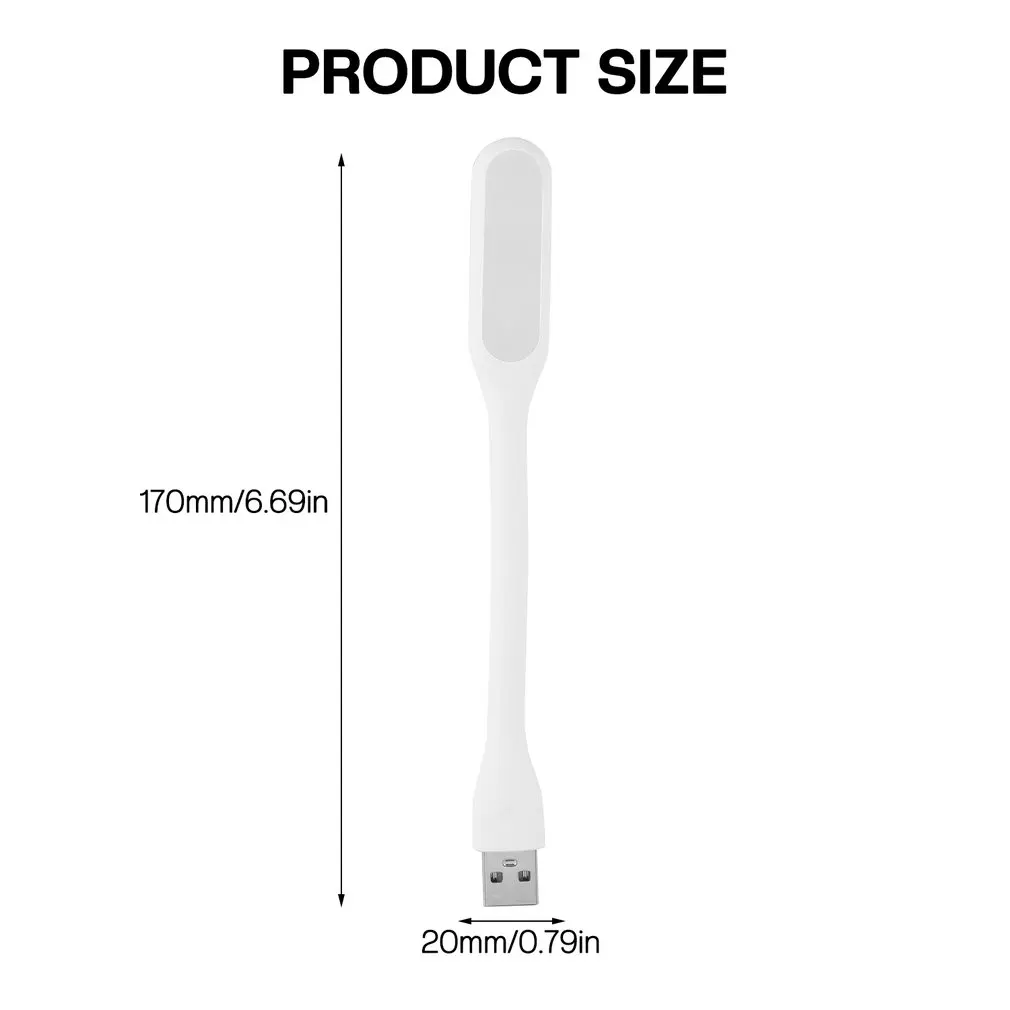 Mini lampe de lecture LED ultralégère, 5V, 1.2W, USB, Power Bank, idéale pour PC, ordinateur Portable, Notebook