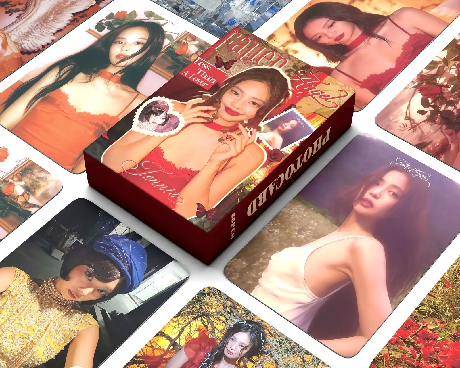55PCS Single ALbum FALLEN ANGEL Mini LOMO Card Photocards HD Fans Collection Cards Decorative Present Gifts