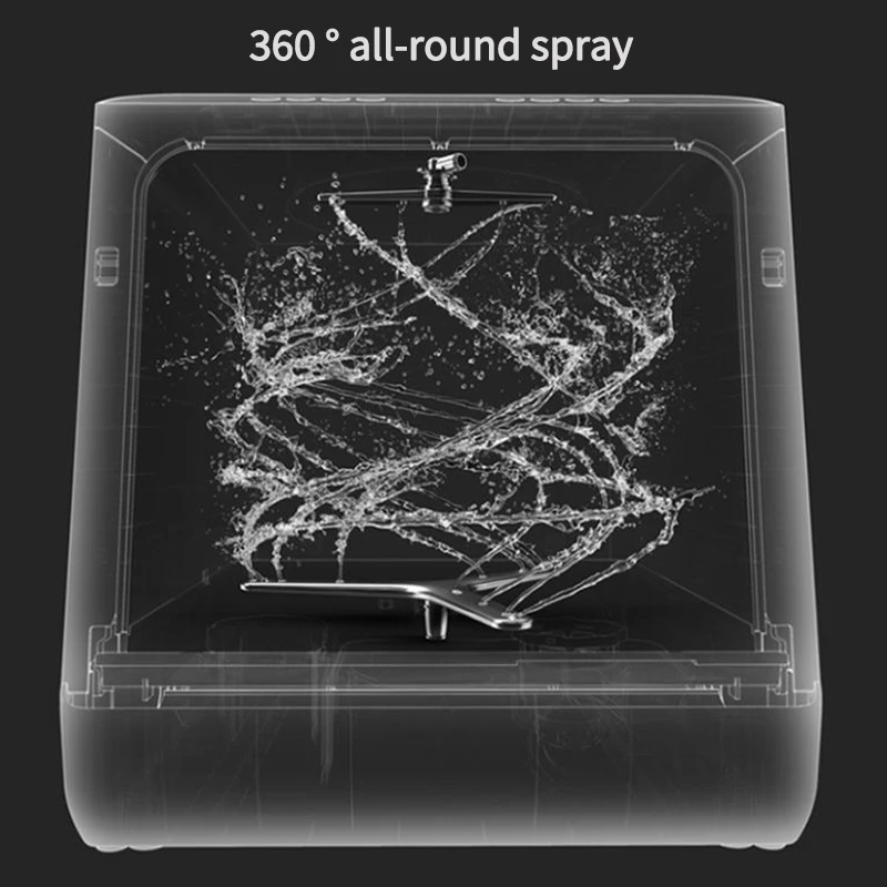 Настольная посудомоечная машина, автоматическая интеллектуальная портативная посудомоечная машина для фруктов и овощей, 220 В, 50 Гц, без установки, 4 комплекта