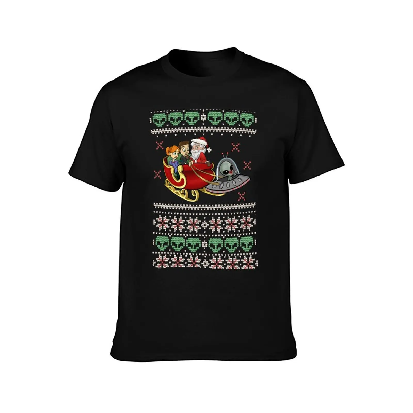 X Files Ugly Sweater T-Shirt Stylish Graphic Short Sleeve Top