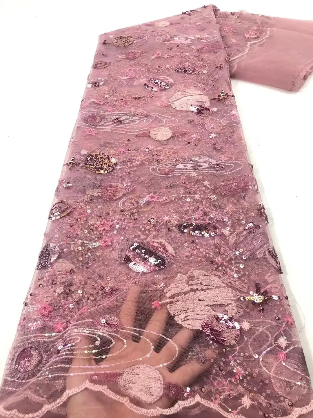 

Lace Fabric 5 Yards French Lace Fabric 2021 High Quality Lace Tulle Lace Fabric African Lace Fabric Sequin Nigerian Fabric Party