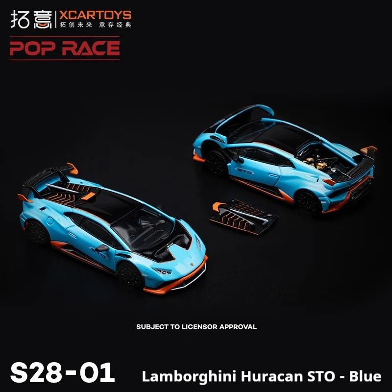 XCARTOYS 1/64 Hurricane Sto Niebieski Kolekcjonerski Model Samochodu ze Stopu z Otwieraną Pokrywą, Zabawka Motorowa na Kołach, Bez Pilotu