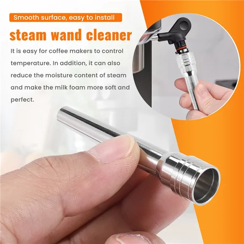 Imagen 2 del producto ABKL-boquilla de vapor para Delonghi Dedica EC680/EC685, EC9335, ECP3420, ECO310, tubo interior de espuma de leche, acero inoxidable