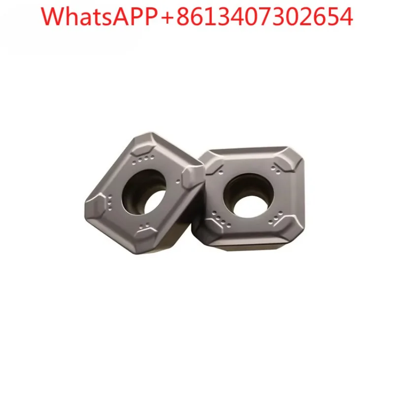 Inserto de fresado de carburo superduro con revestimiento PVD CVD R245-12T3M-PM para cortador de fresado indexable de torno de control numérico (1 unidad)