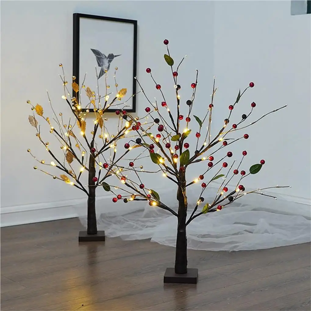 

LED Tree Light with Beads Tree Lamp Battery Operated Tabletop Bonsai LED Night Light for Living Room Decoration Christmas Lights