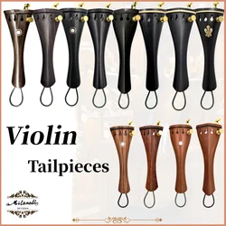 1pcs Violin Tail Piece 4/4 With Nylon Tail Gut Fiddle Parts Tailpiece , Top grade jujube wood/ebony wood/rosewood，With Fine Tun