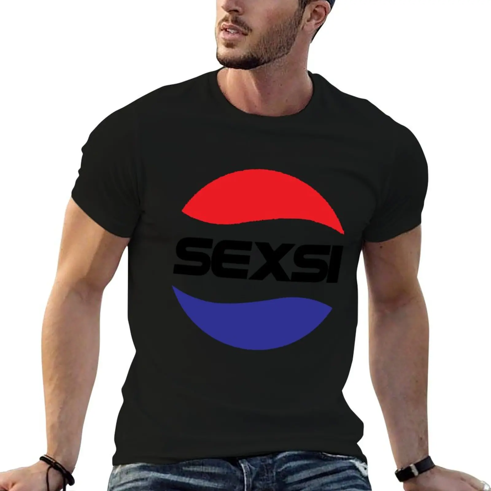 

sexsi pepsi logo T-Shirt t shirt for man t shirt men 100% cotton luxury brand man graphic t shirt T-Shirt