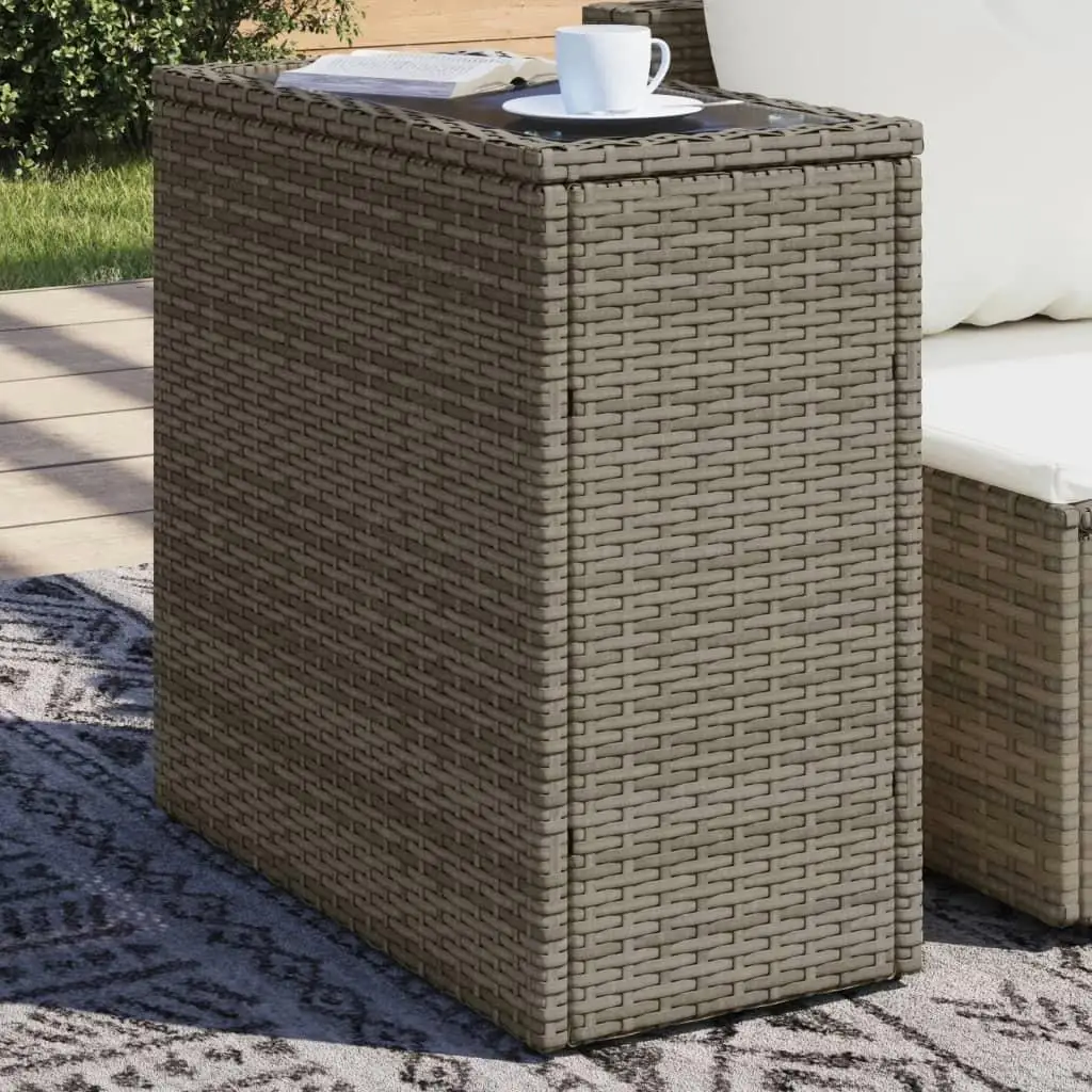 

Garden Side Table Grey and Black Outdoor Stylish Accent Table for Garden