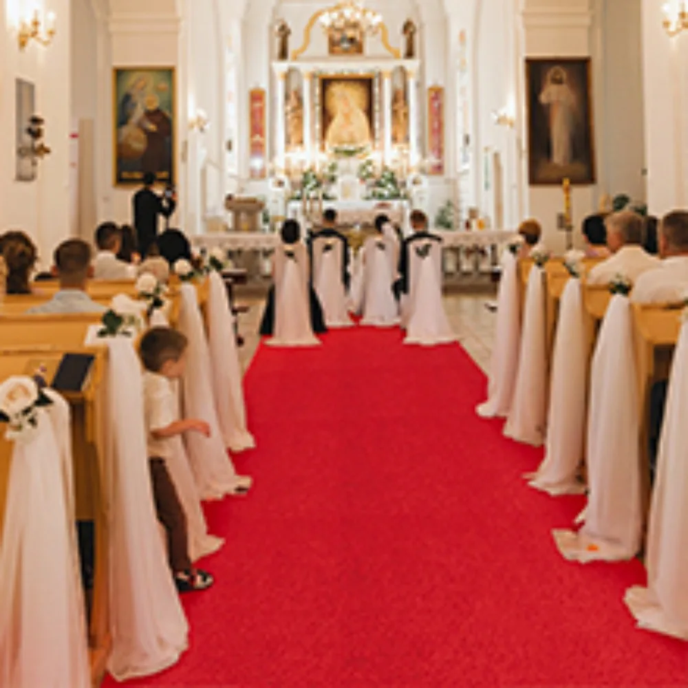 Elegant Wedding Aisle Runner Carpet Anti-slip Wedding White Carpet Wedding Red Carpet Ceremony Party Stage Rugs Wedding Carpet