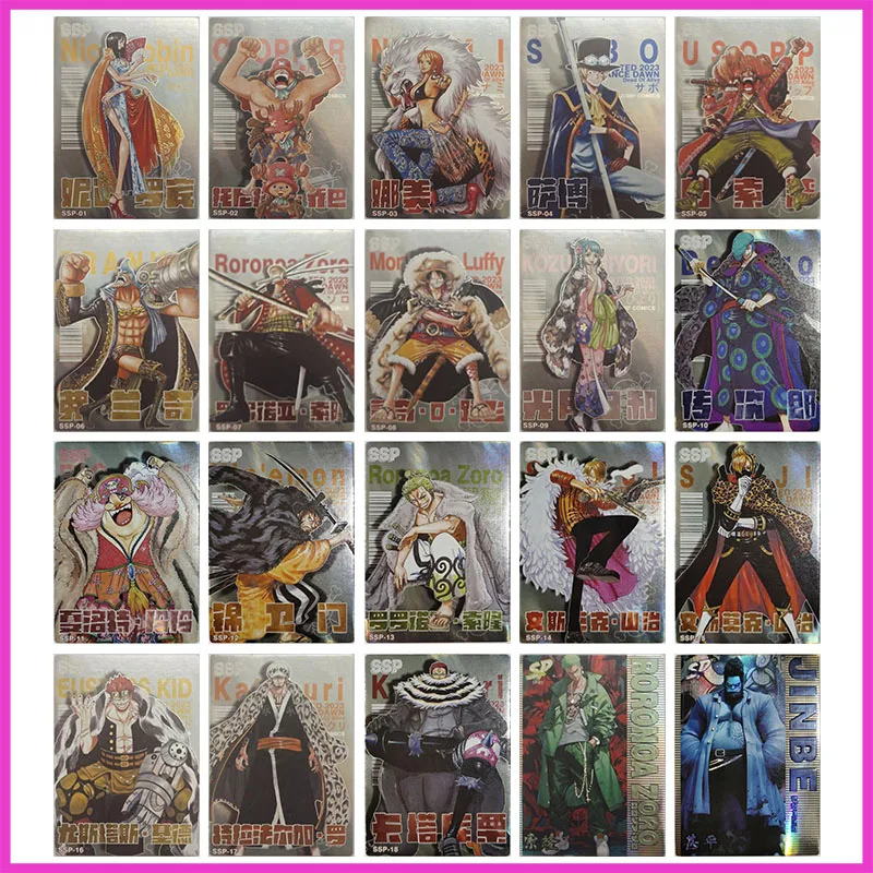 

Anime ONE PIECE Rare SSP SP Game Collectible Cards Robin Nami Sabo Zoro Kozuki Hiyori Linlin Toys for boys Birthday Present