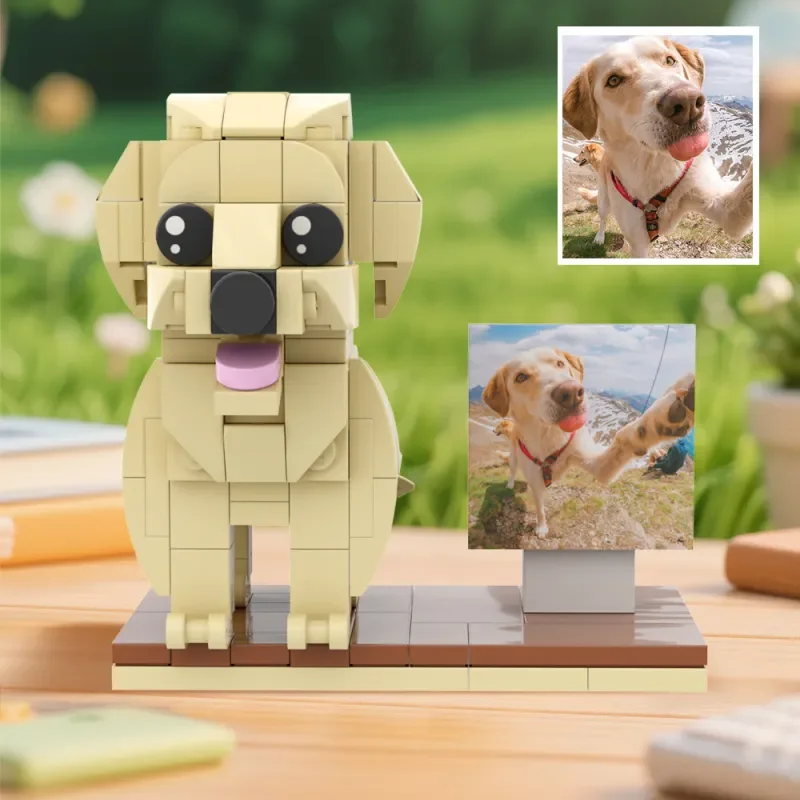 

Personalized Dog Brick Figures Fully Body Customizable 1 Dog Photo My Custom Brickfigures Character Photo Building Blocks