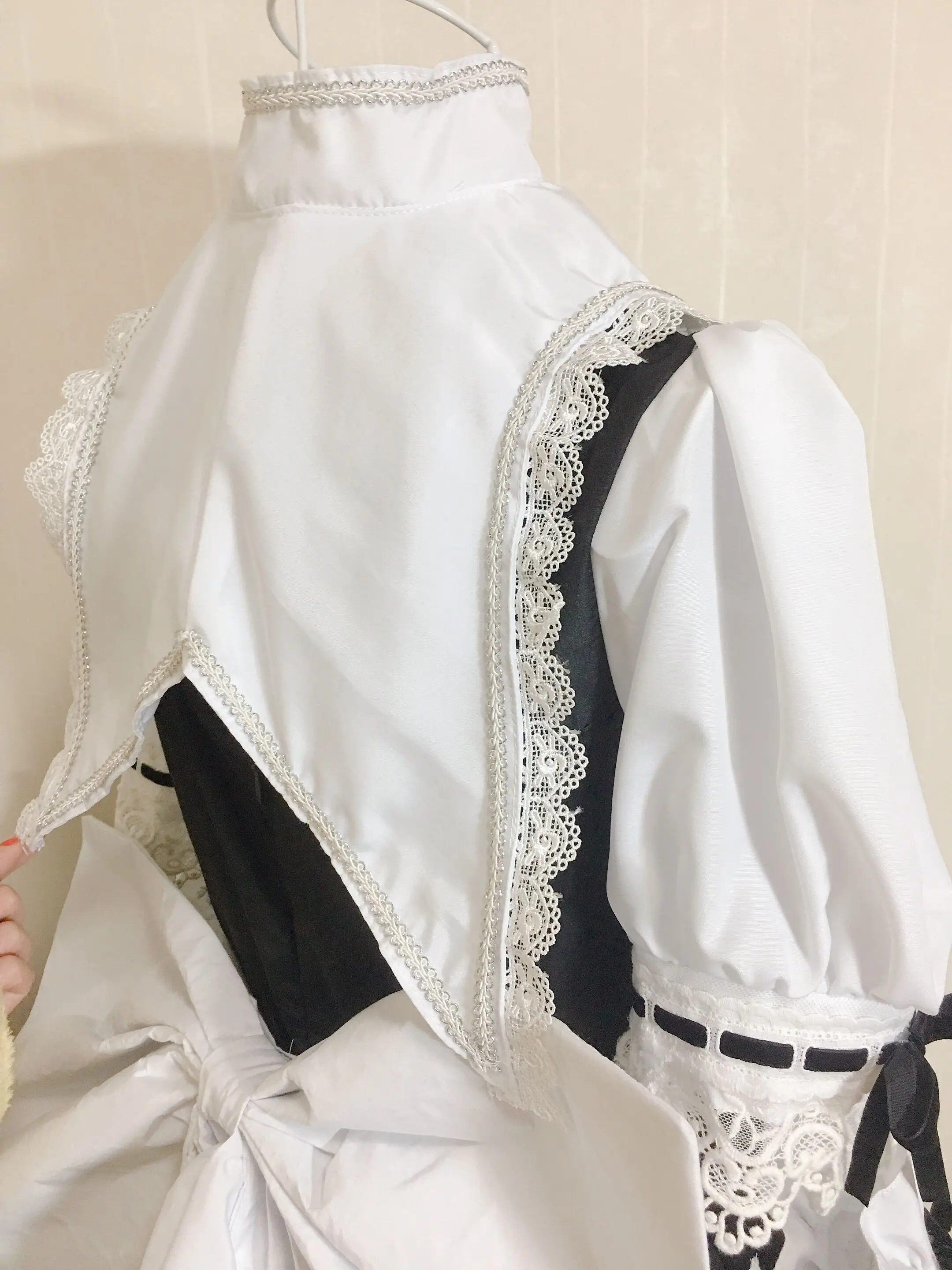 Kirisol Marisa kostum Cosplay, Halloween, Natal, Ran Nagisa, kostum komik, gaun hitam dan putih seksi baru