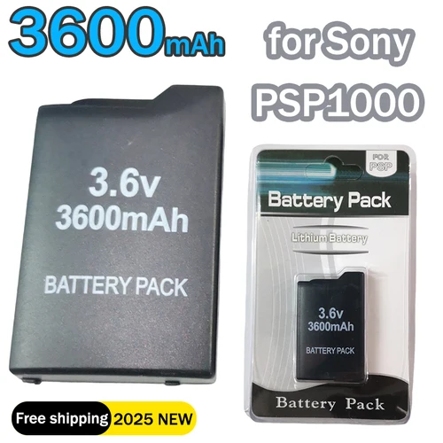 Imagen 2 del producto Nueva batería de iones de litio de 3,6 V y 3600mAh para consola de juegos Sony PSP1000 PSP-110, batería de litio integrada para mando portátil PlayStation