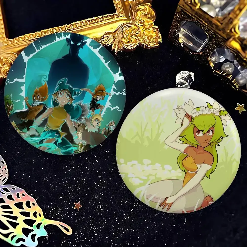 لعبة W-Wakfu S-الستراتيجية شارات الإبداعية صفيح زر PinsBrooch الإبداعية يقتبس شارة الملابس على ظهره مجوهرات هدية للأطفال