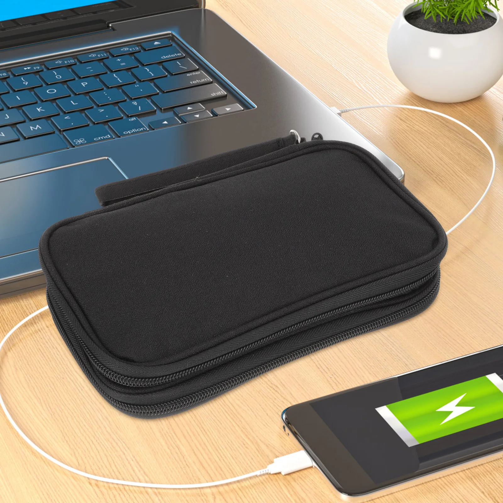 

Digital Packing Bag Waterproof Fabric Cable ganizer Travel Electronic Storage Portable Pouch Hard Drive