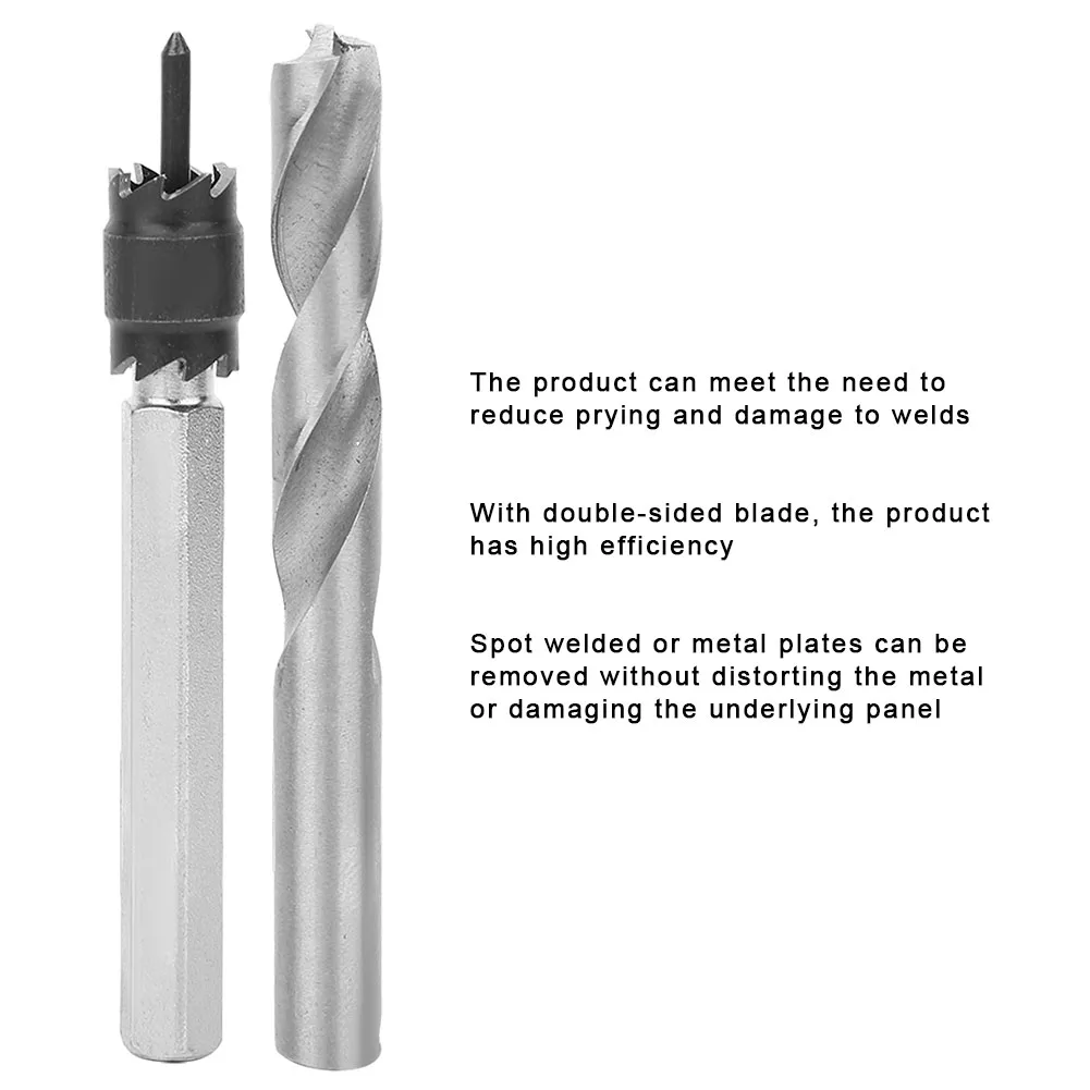 9Pcs Spot Weld Cutter Set Drill Bit High Speed Steel Welding Drilling Tool Fittings Spot Welding Drill Bit HSS Spot Weld Cutter