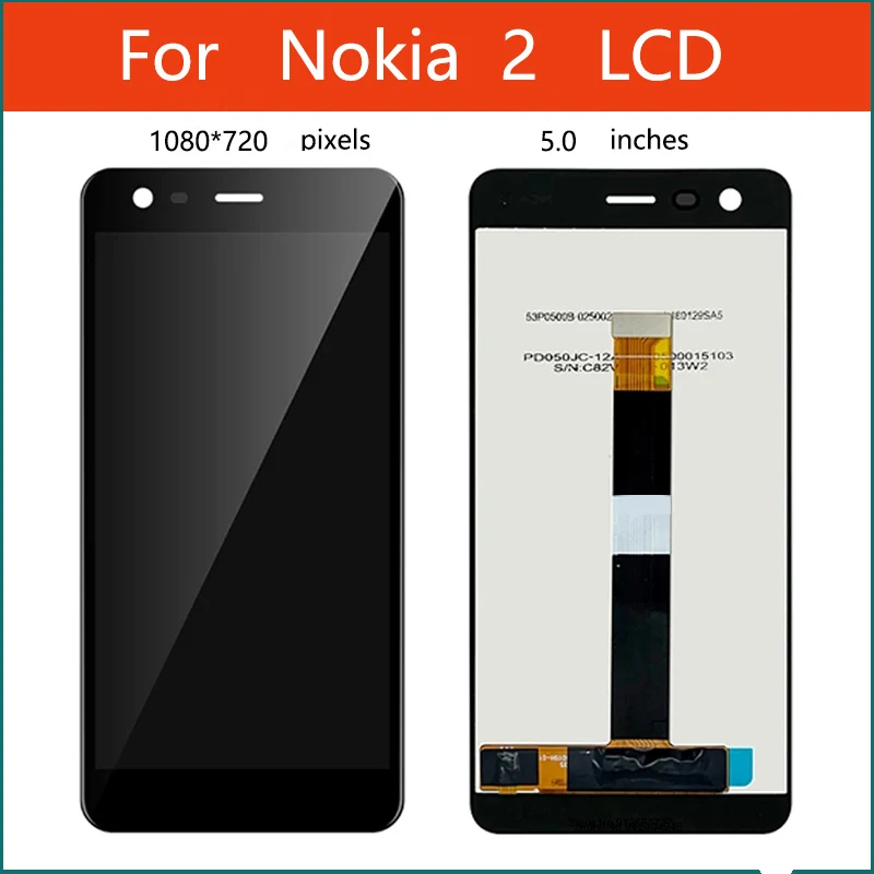 

For Nokia 2 N2 TA-1007 TA-1029 TA-1023 TA-1035 TA-1011 5.0" LCD Display Touch Screen Digitizer Assembly