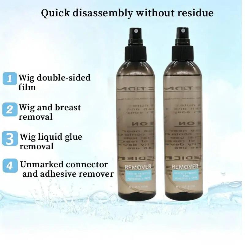 Spray Rimuovi Colla per Parrucche da 267ml, Delicato e Non Dannoso, per Rimozione Adesivi per Parrucche in Pizzo, Toupet, Extension e Nastro Adesivo - Liquido per la Cura dei Capelli