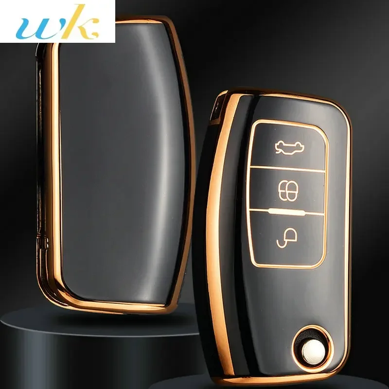 

New 6D Plating TPU Car Remote Key Cover Case For Ford Fiesta Focus 2 Ecosport Kuga Escape Falcon B-Max C-Max Eco Sport Galaxy