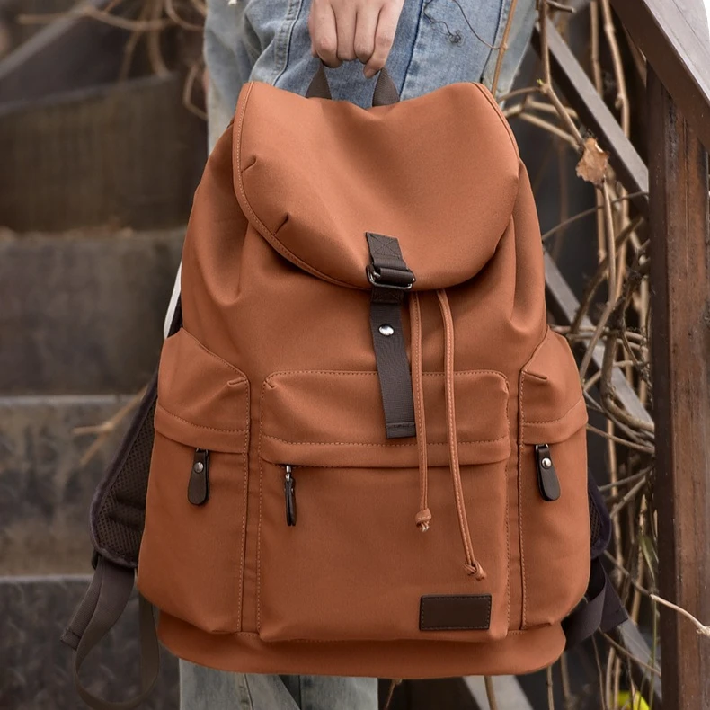 School Backpacks Men Premium Canvas Business Commute Backpack Large Capacity Laptop Bag Canvas Waterproof Bag School Backpack
