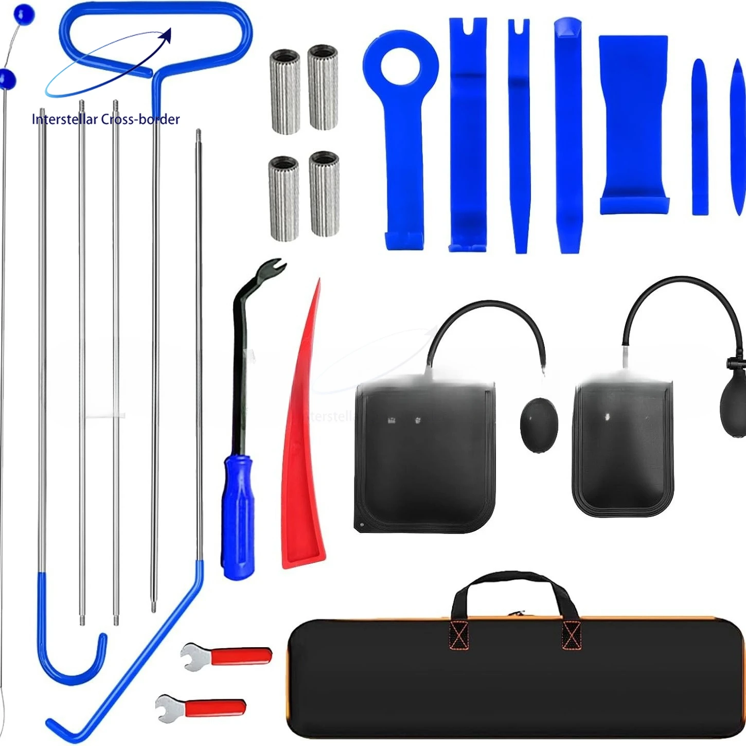 

Аварийный набор для ремонта и разборки салона автомобиля — лом, крюк, позиционирующий клин (для авторемонта)