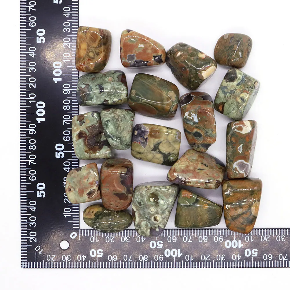 Natural Green Rainforest Jasper Crystals And Healing Stones Tumbled Bulk Mineral Specimen Gemstone Home Aquarium Decoration Gift