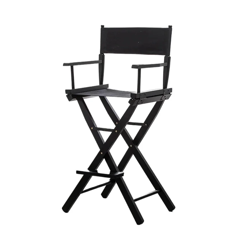 

Solid Wood Folding Director's Chair for Outdoor Leisure Makeup Stool with Canvas Backrest Seat Convenient To Carry Fishing Chair