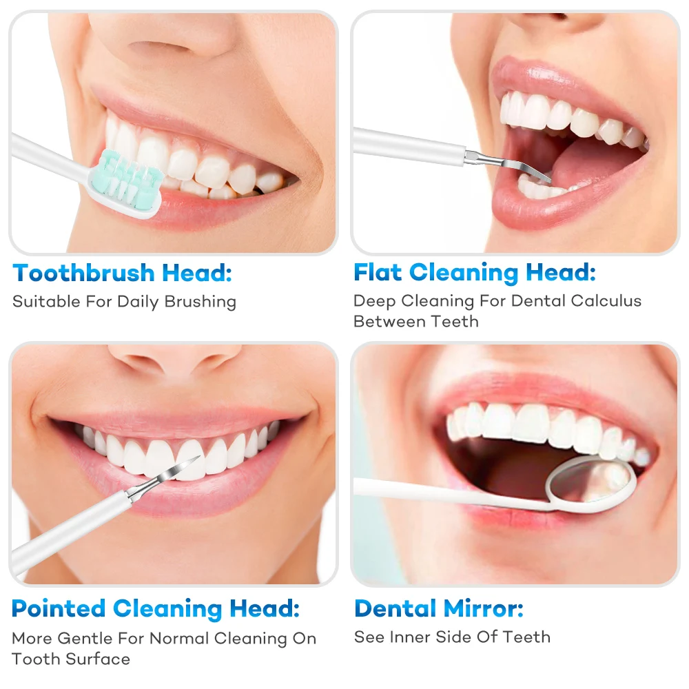 Detergente per denti ad ultrasuoni spazzolino da denti elettrico eliminatore di tartaro raschietto detergente ablatore dentale rimozione della