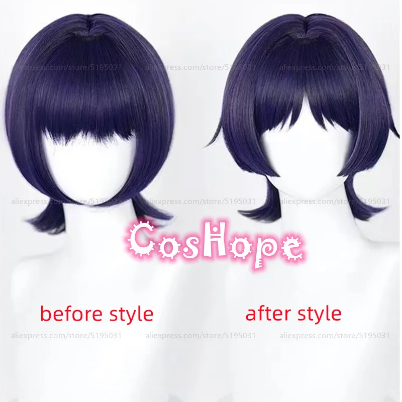 Scaramouche Cosplay Wig Wanderer Wig Blue Purple Black Wig Cosplay Anime Cosplay Wigs Heat Resistant Synthetic Wigs