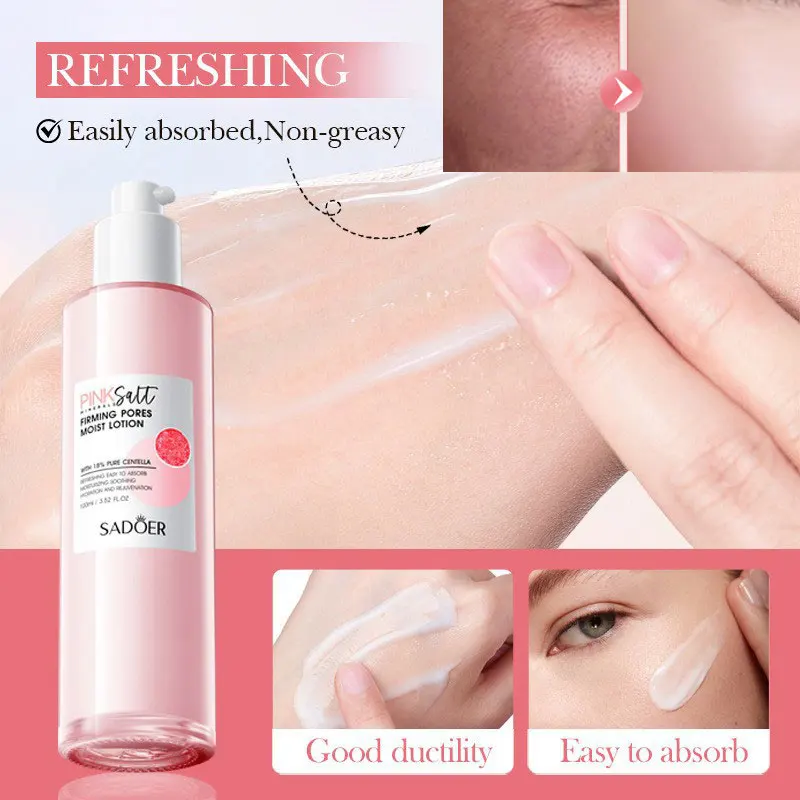 

Soothing Long-lasting Nourishment Improves Enlarged Pores. Himalayan Pink Salt Pore Firming Moisturizing Lotion100ml