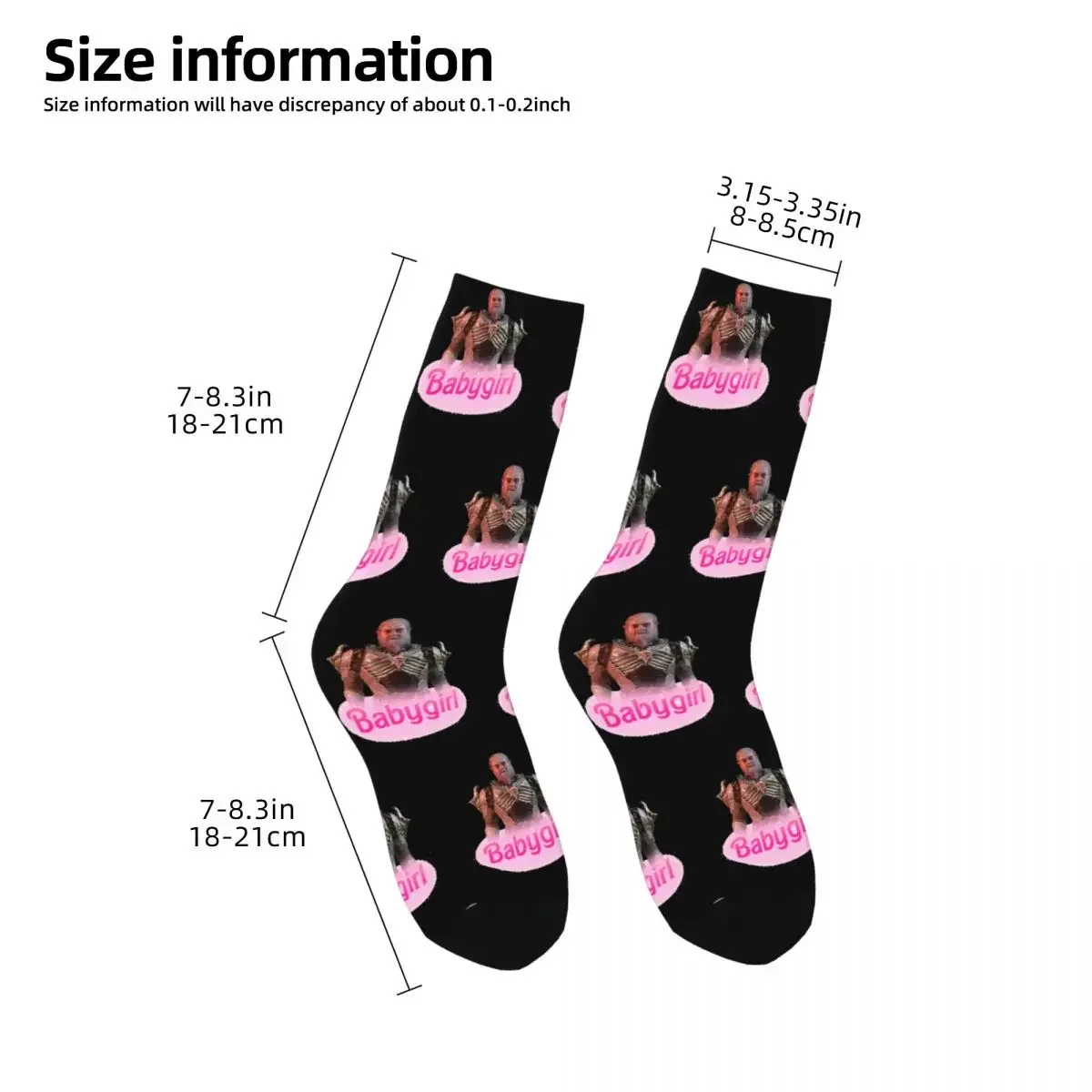 Unisex Ketheric Thorm Babygirl Socks, Soccer Socks, Baldurs Gate 3 BG3 Merch, confortável, casual, melhores presentes, homens e mulheres