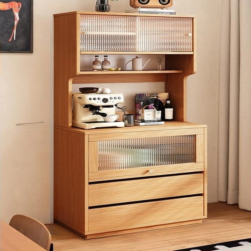 

Middle aged dining cabinet Wall mounted integrated storage cabinet Multi functional tea cabinet in the living room 수납장