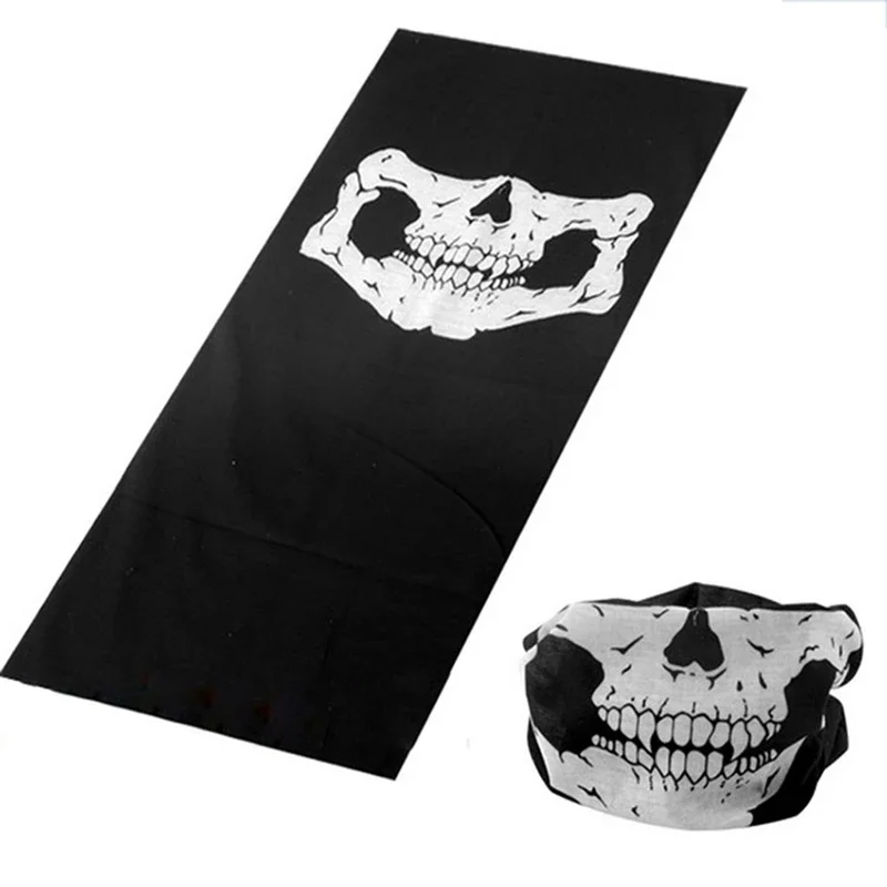 1pc Motorcycle Scarf Face Mask Shield Skull Ghost Face Riding Balaclava Outdoor Winter Warm Bike Head Face Mask Shield