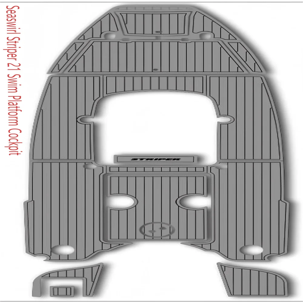 

Seaswirl Striper 21, платформа для плавания, коврик для кабины, лодка, пена EVA, искусственный тиковый коврик для палубы, напольный коврик в стиле SeaDek, самоклеящийся