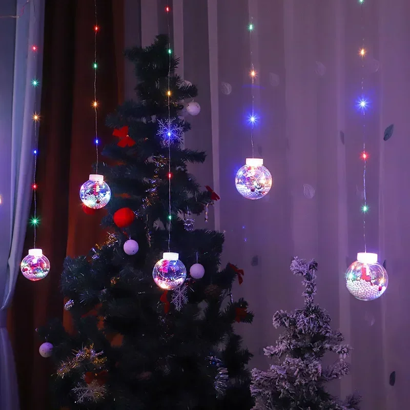 Natal Colorido Estrelas e Lua Luzes LED, Luzes Noturnas, Lanternas Cordas, Árvore de Natal, Casa, Pátio, Bar, Lâmpadas Decorativas