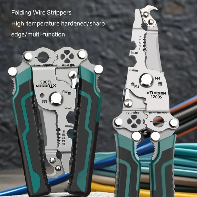 

Wire Cutter Wire Crimper Efficient Cable Stripper Safe Multi-Functional Wire Crimper For Electrician Home Improvement