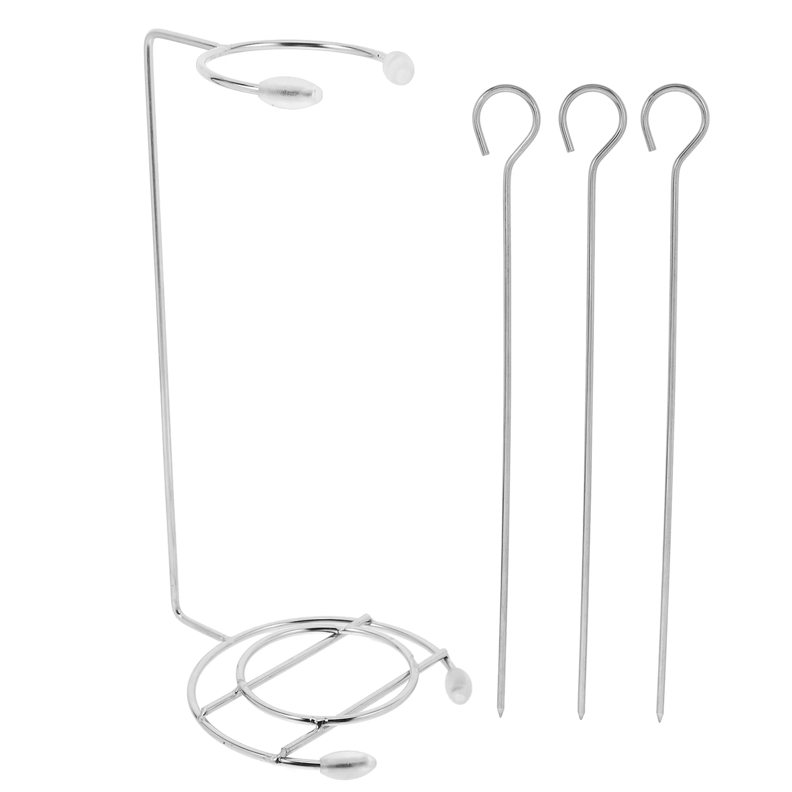 

Stainless Steel Kebab Hanger Rack BBQ Skewer Holder Grill Food Rack Even Heat Distribution Easy Clean Versatile Use