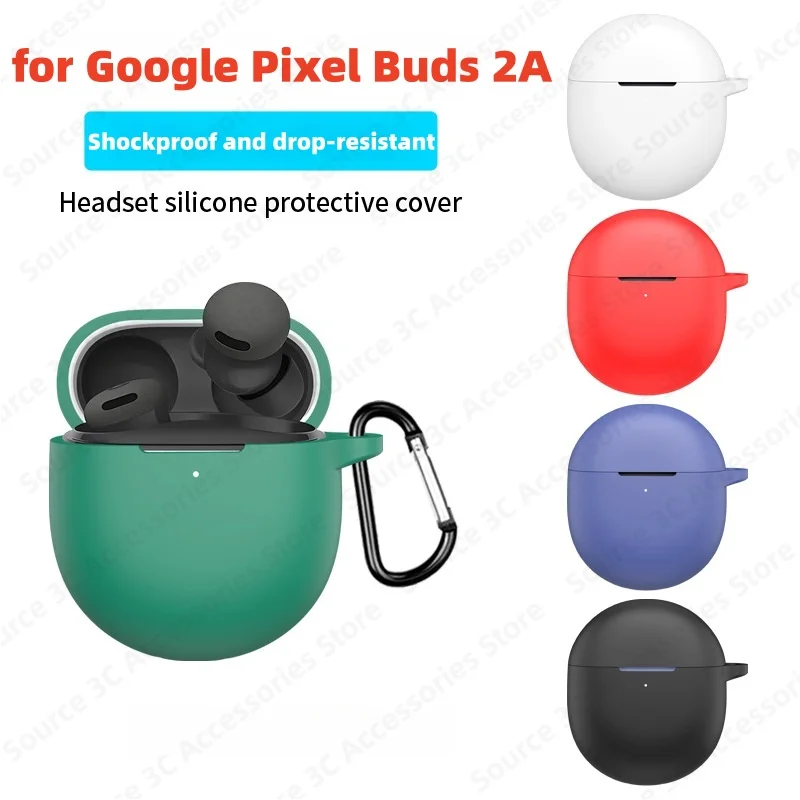 New Silicone Earphone Case Cove for Google Pixel Buds 2A（2025）Headphone Protective Shell With Hook For Google Pixel Buds2A