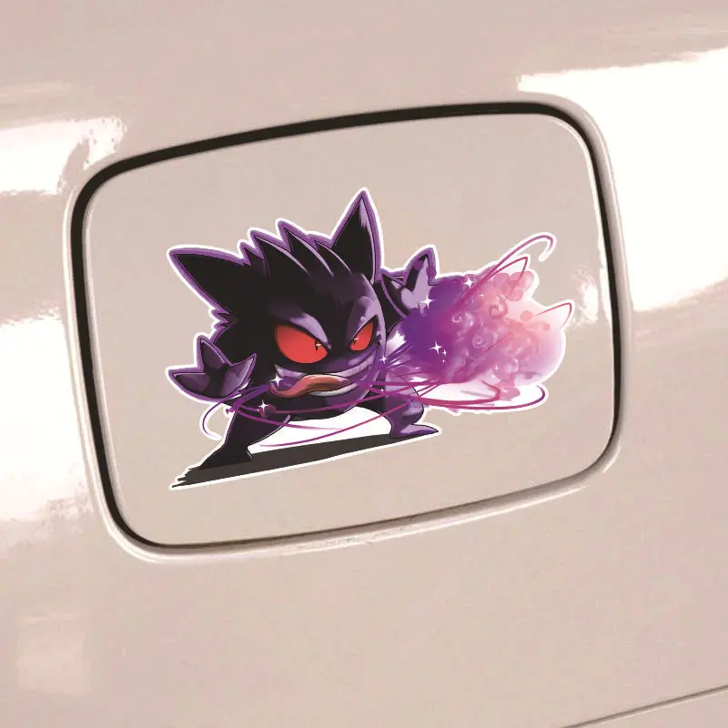 2pcs Pokemon Gengar Cartoon Car Stickers Anime Motorcycles Laptop Luggage Decor Decal Stickers Cute Waterproof Graffiti Stickers