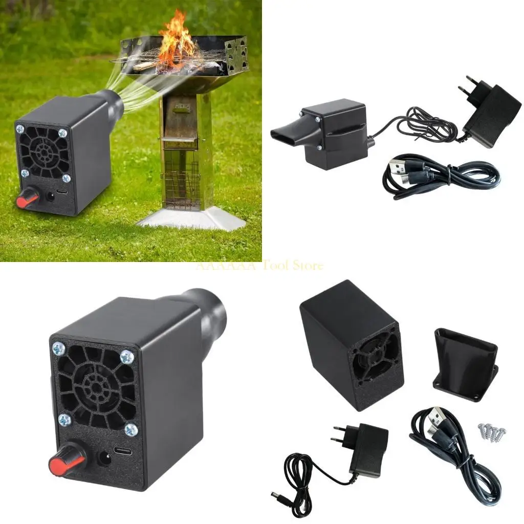 

A2BE Регулируемый вентилятор BBQ Fean Blowers Fan Fan с двойным вводом мощности, для быстрых зажиганий и курящих инструментов