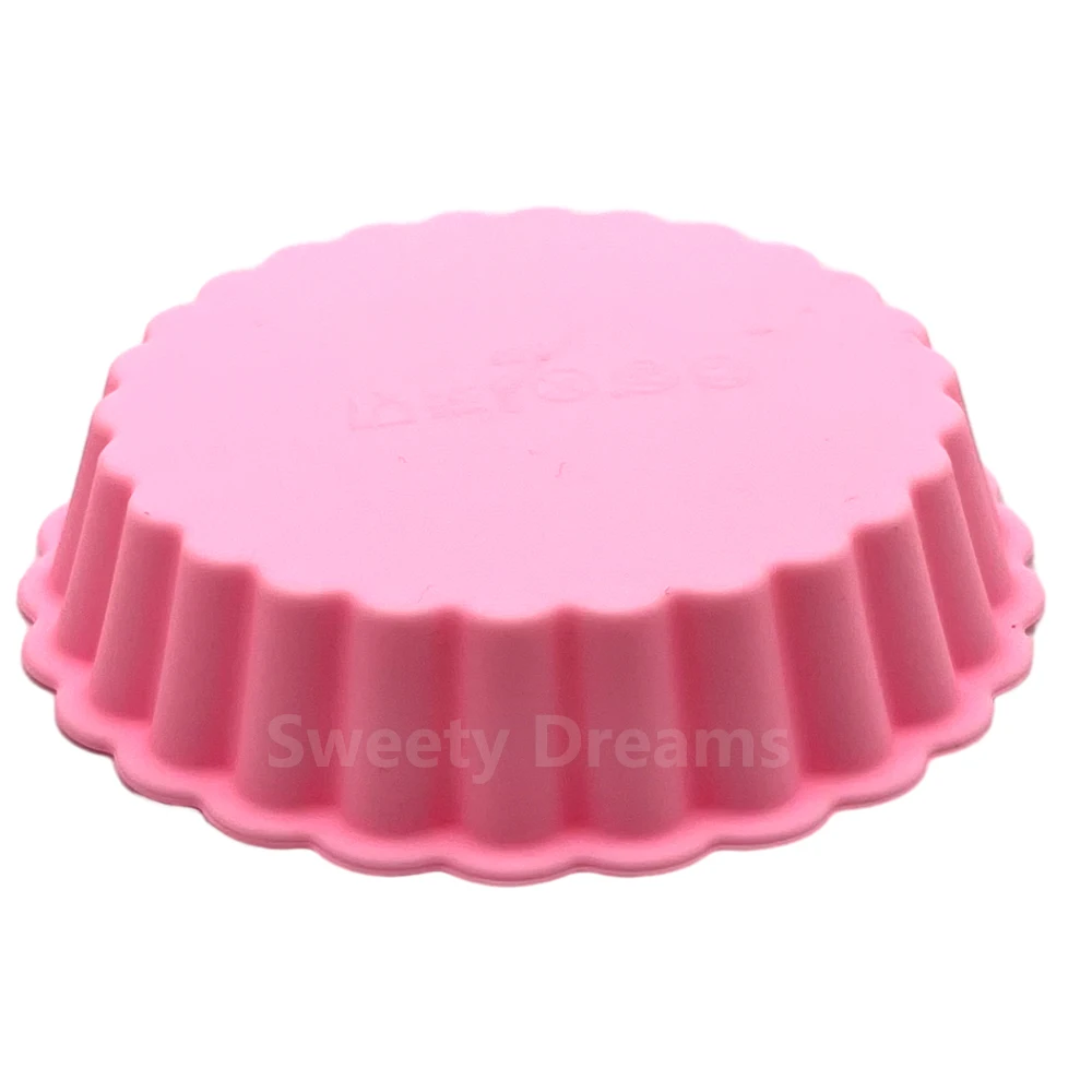 1Pc Non-stick Silicone Tart Molds Mini Quiche Round Fluted Flan Cake Decoration Baking Tools Pizza Pan Mould