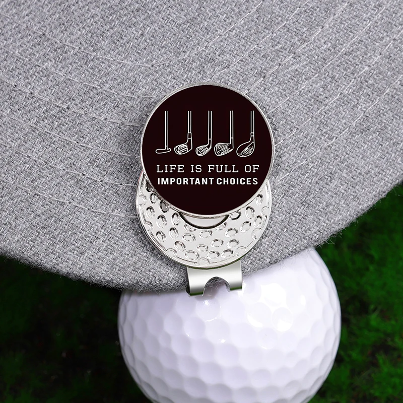 Golf Club Cartoon Pattern Golf Ball Marker Hat Clip Magnetic Golf Hat Clips Accessories Jewelry Gift for Golfer Birthday