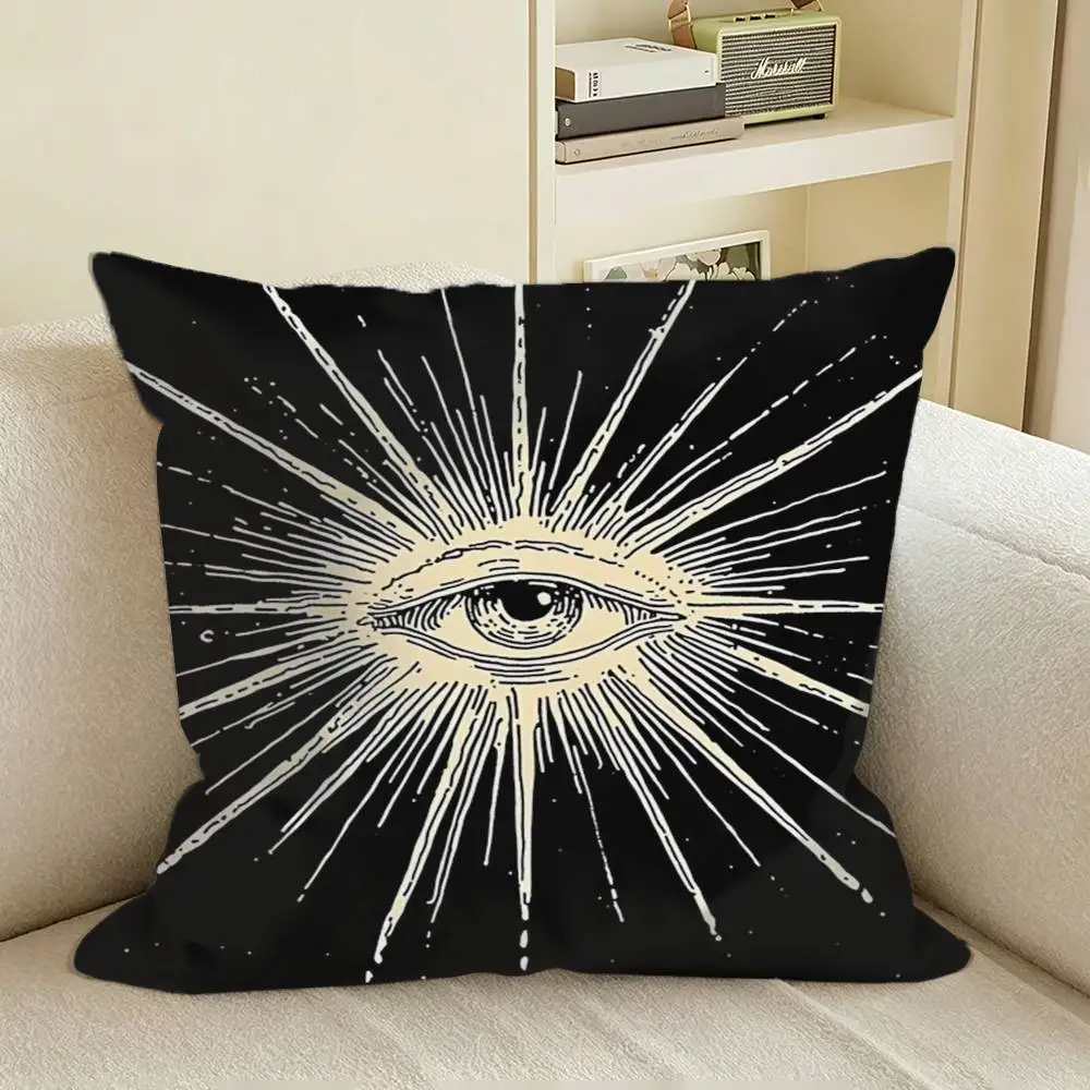 All-Seeing Eye Illuminati symbol Square Sofa Pillow Cover Solid Color Living Room Home Decor Cushion Case