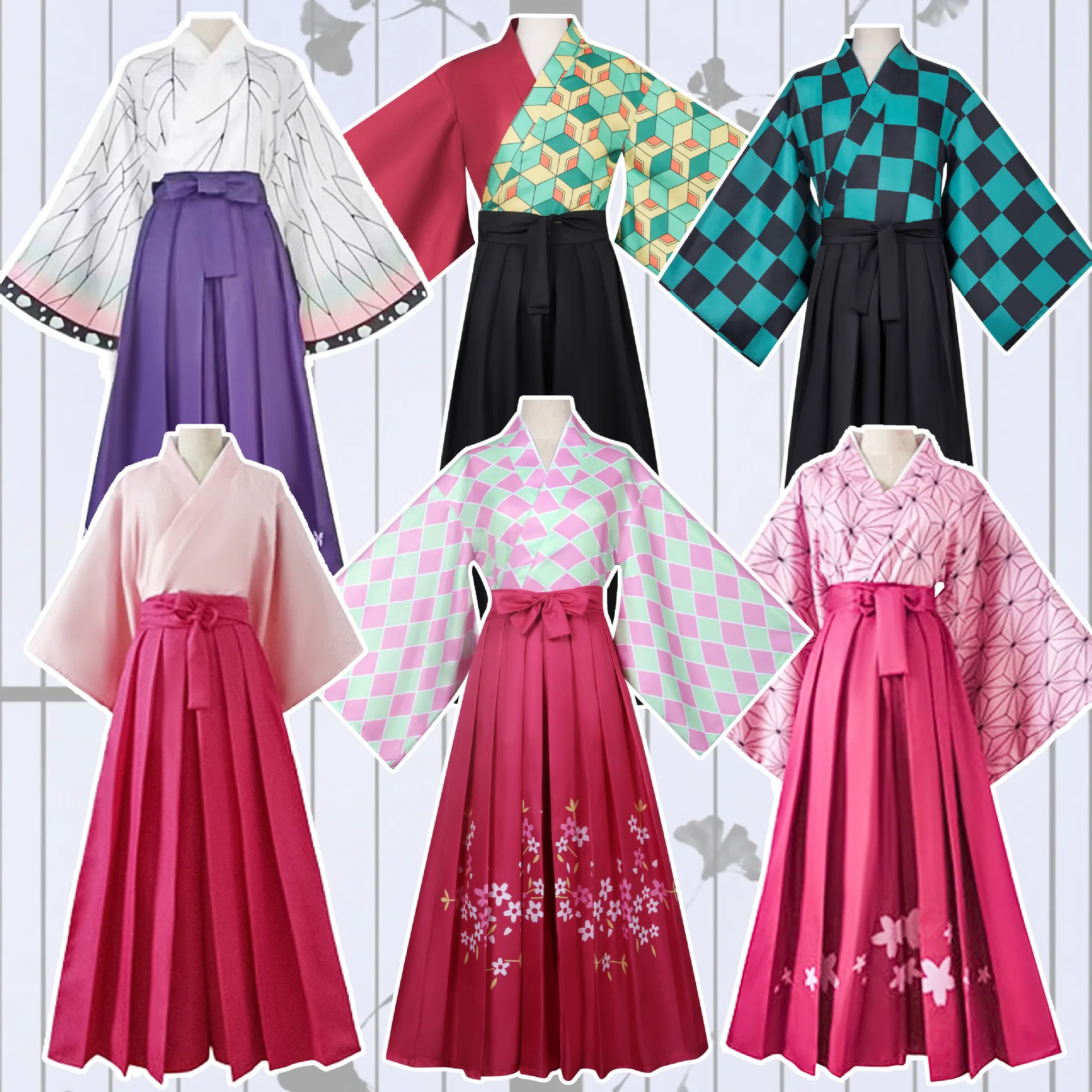 

Костюм для косплея: Томиока, Шинобу, Незуко, Танджиро, Канао - Японское кимоно