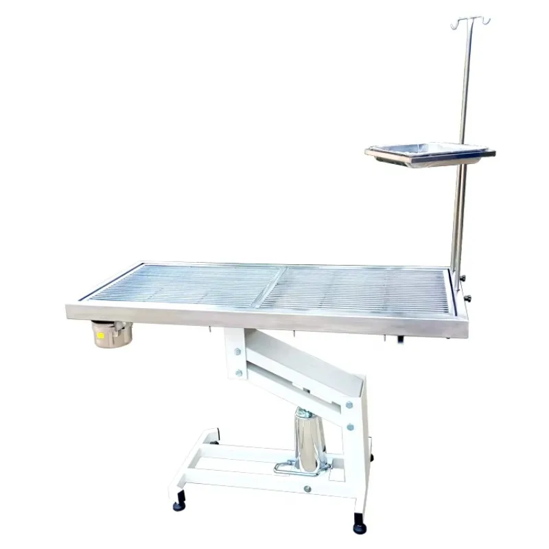 USMILEPET 304 Stainless Steel Silver Veterinary Examination Treatment Table for Pet Hospital Hydraulic Vet Table 140x60x54-112cm