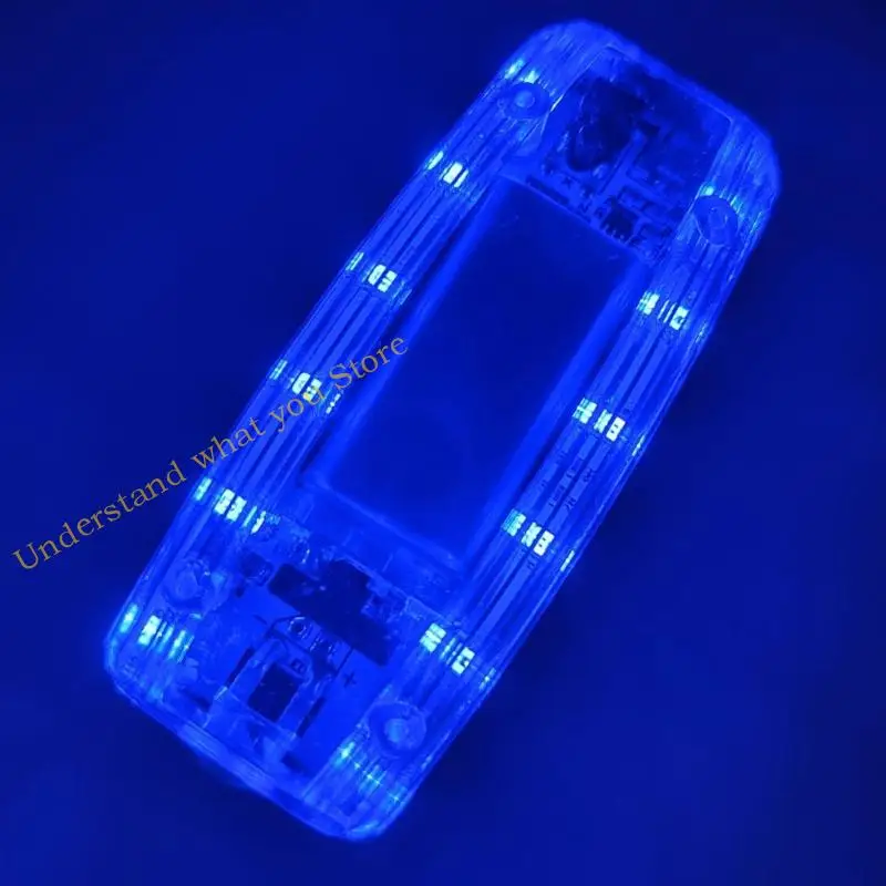 J60A مصباح تنبيه عالي الوضوح USB قابل لإعادة الشحن 4 وضع الإضاءة مقاوم للماء مشبك كتف خفيف للتخييم والتنزه