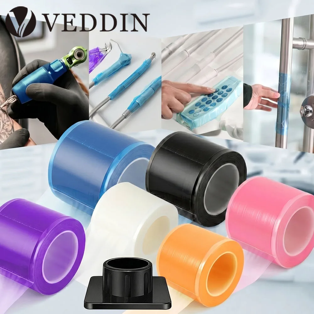 

Tattoo Protective Film Disposable Tattoo Barrier Film Dental Tape Clear Wrap Cover Anti-fouling Band Extra Long Tattoo Accessory
